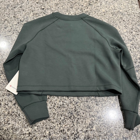NWT Lululemon Smooth Spacer Cropped Pullover *Graphic Rainforest Green - Picture 2 of 5